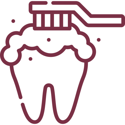 Ícone de limpeza odontológica